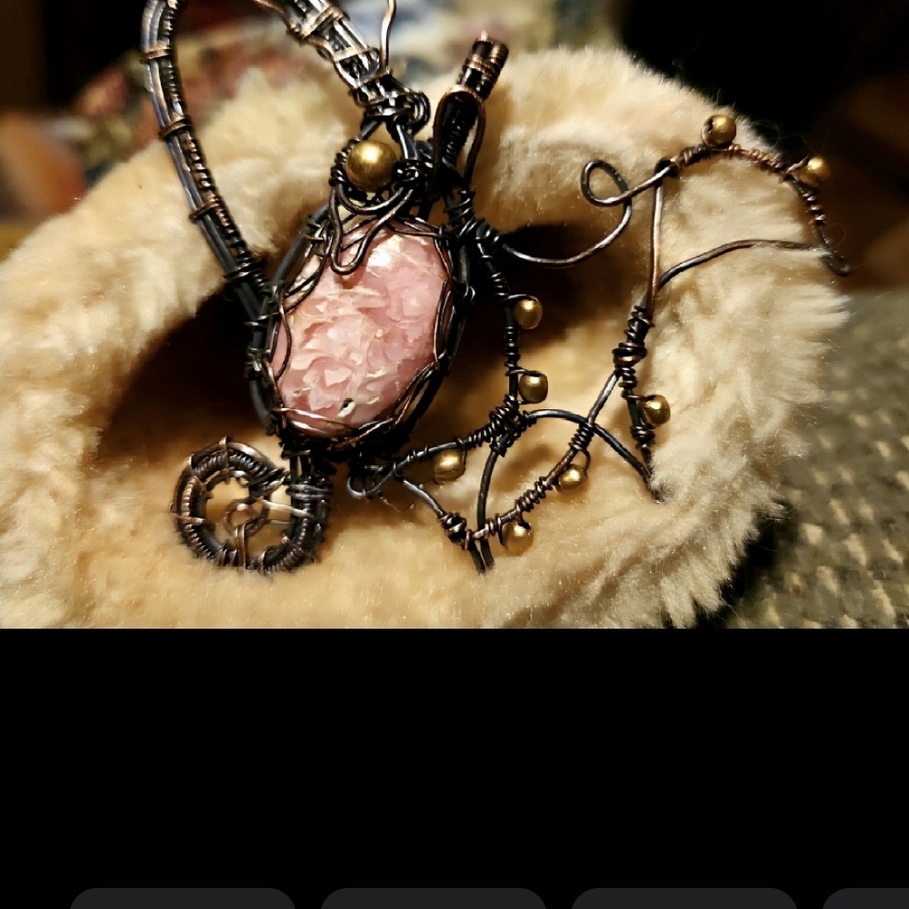 Colossal-Size, Very Unique Handcrafted   Copper Wire-Wrapped Dragon Pendant.